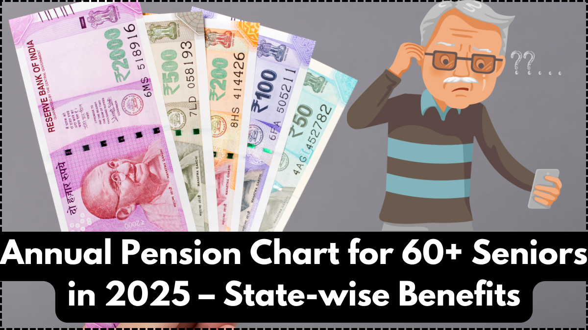Annual Pension Chart for 60+ Seniors in 2025 – State-wise Benefits