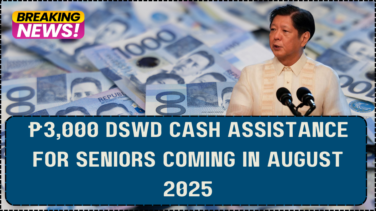 ₱3,000 DSWD Cash Assistance for Seniors Coming in August 2025