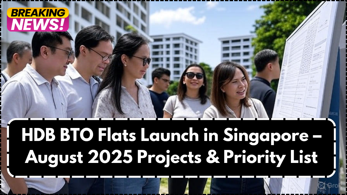 HDB BTO Flats Launch in Singapore – August 2025 Projects & Priority List