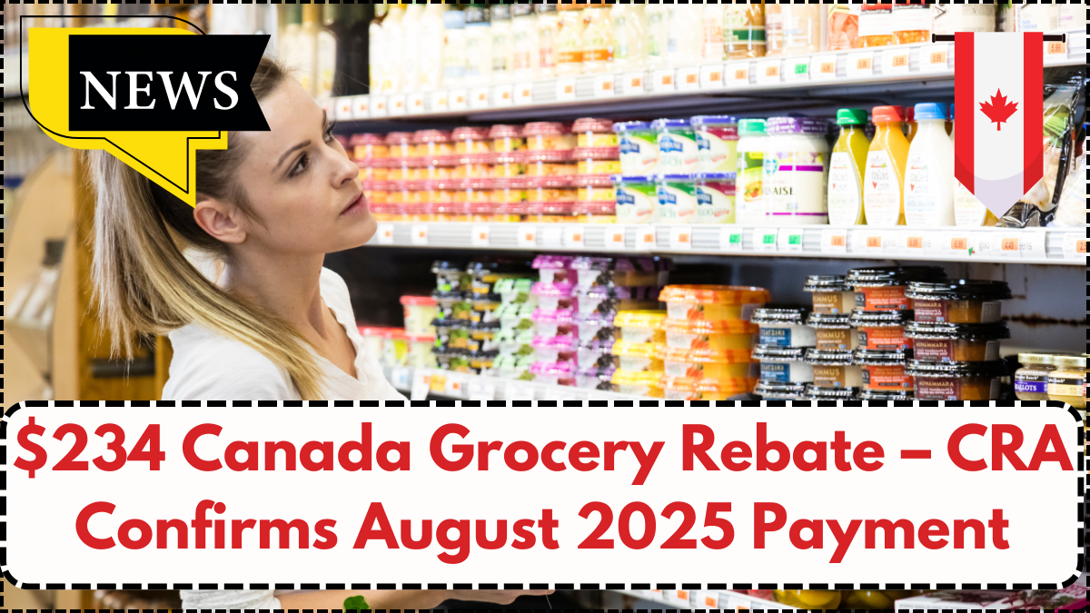 $234 Canada Grocery Rebate – CRA Confirms August 2025 Payment