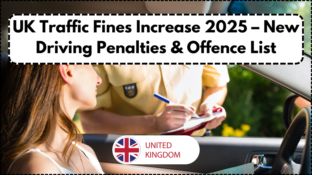 UK Traffic Fines Increase 2025 – New Driving Penalties & Offence List