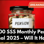 ₱3,000 SSS Monthly Pension Proposal 2025 – Will It Happen?