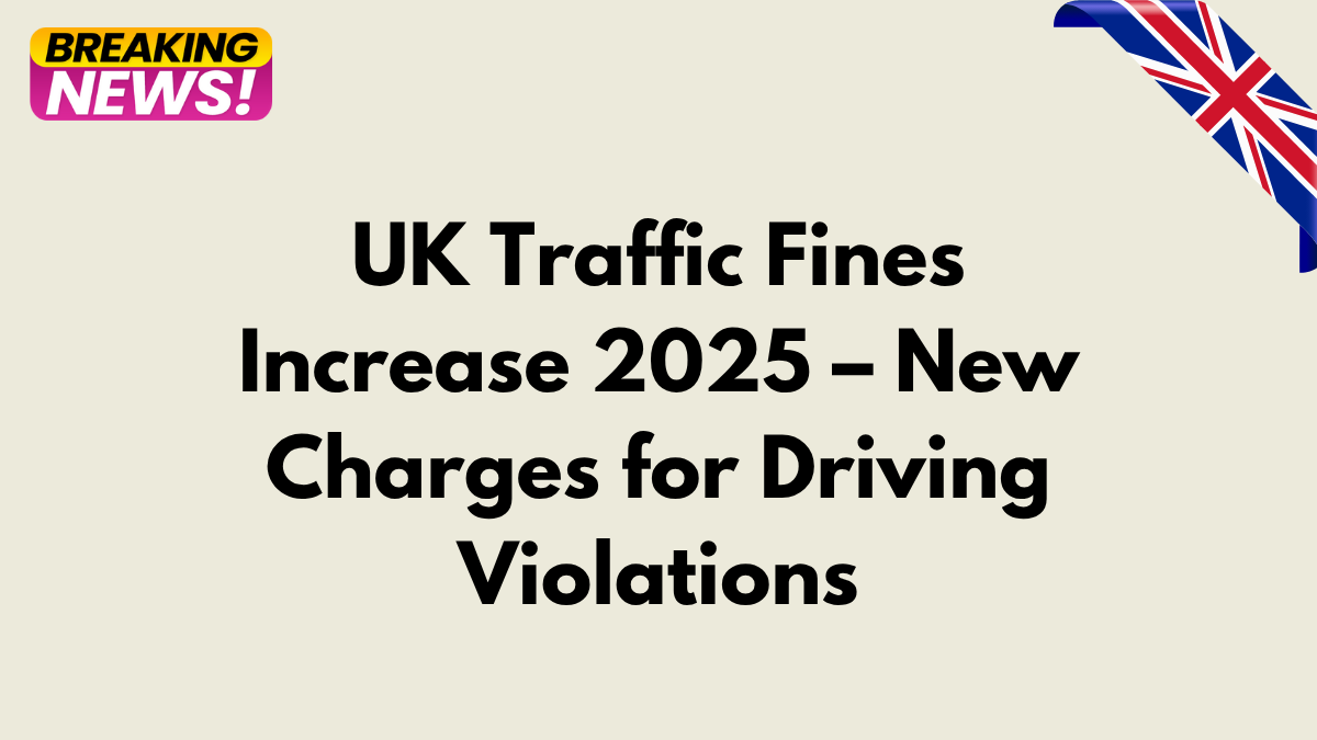 UK Traffic Fines Increase 2025 – New Charges for Driving Violations