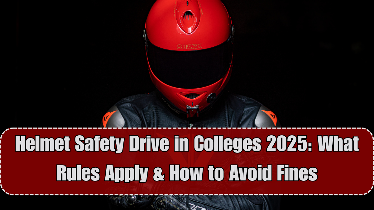Helmet Safety Drive in Colleges 2025: What Rules Apply & How to Avoid Fines